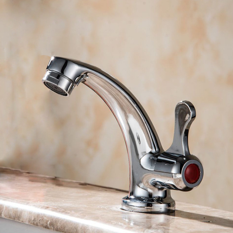 Zinc alloy side opening single cold basin faucet single cold wash basin faucet household 4 points factory wholesale