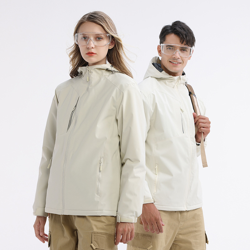 Mainly Recommended Model Gy6016 # Polar Fleece Plain-Colored Outdoor Jacket for Men and Women, with Added Fleece and Thickened Lining.