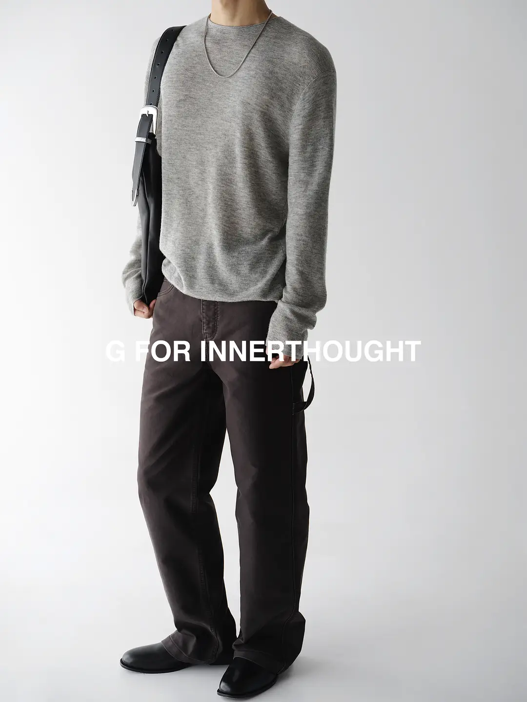 G for Innerthought Cloud Touch 140 Knit Wool Cashmere Blend Sweater Long Sleeve Base Shirt t