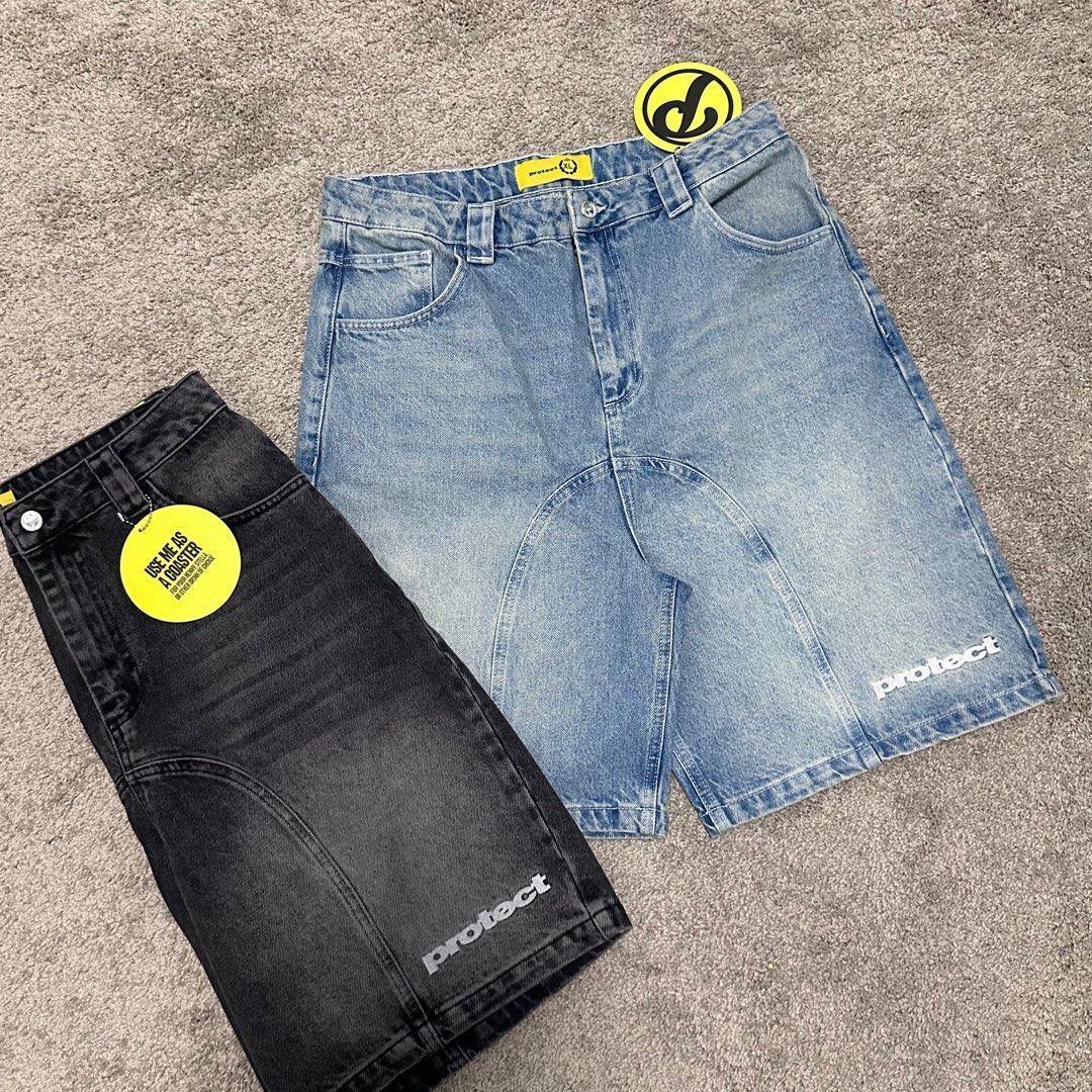 European and American Y2K Cross-Border Retro Casual American-Style P Embroidery Trendy Loose Harajuku Washed Denim Shorts Summer