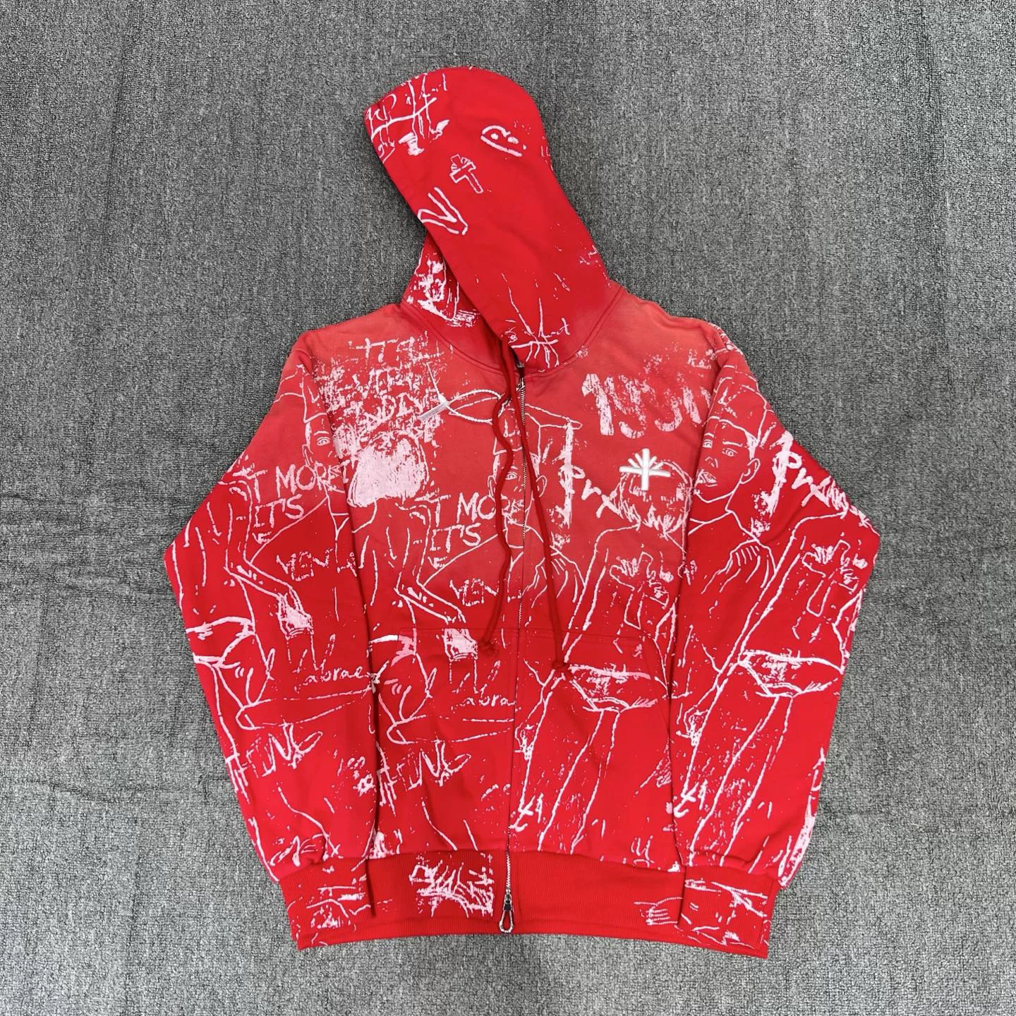 Vertabrae sweatpants 街头风洗水刺绣直筒休闲长裤连帽卫衣套装