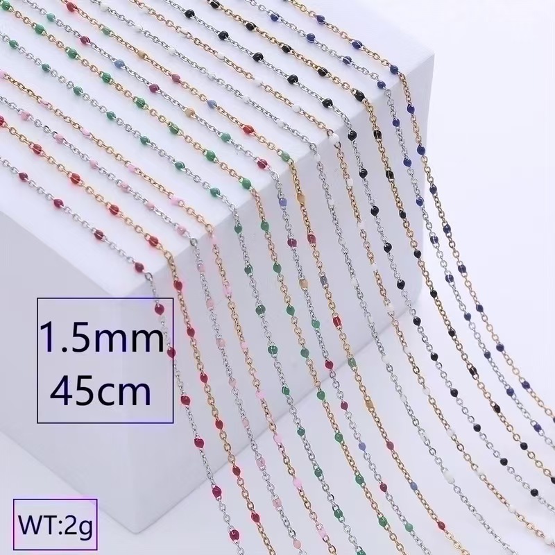 Aml Resin O-Shaped Chain Necklace in Multiple Colors, Ready for Direct Shipment
