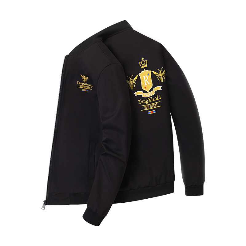Export Foreign Trade Overseas E-Commerce AliExpress Bee Jacket Men's Top Youth Light Luxury Stand Collar Baseball