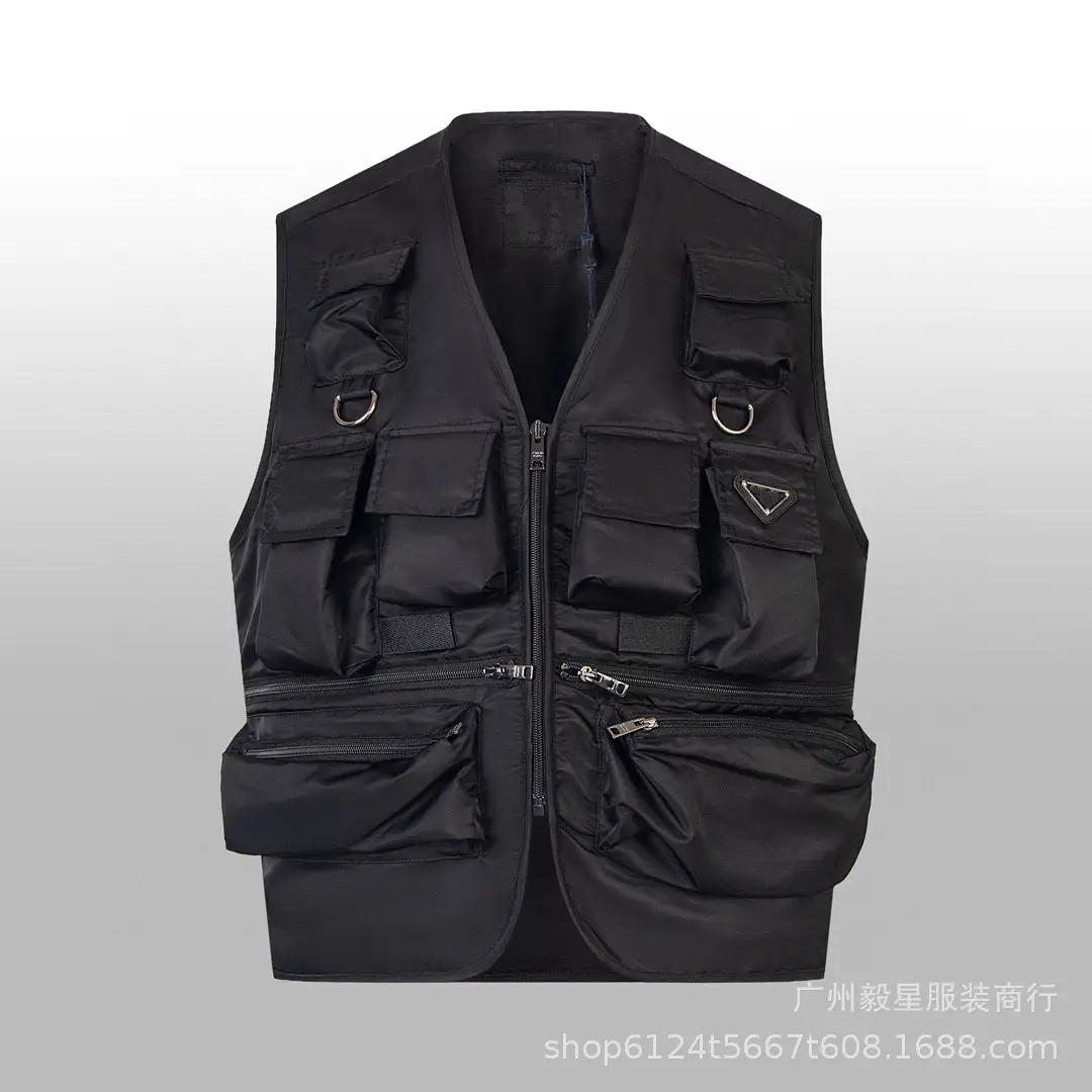 High version 25SS P home early spring new triangular standard functional tooling sleeveless men's and women's waistcoat