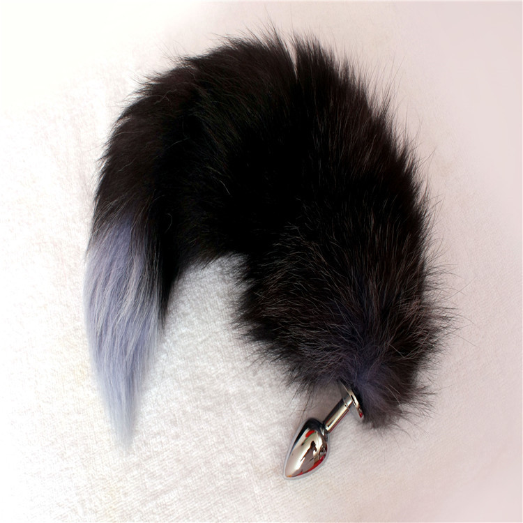 Sex toys factory wholesale xuanfox fox tail back court metal anal plug alternative toys large size Support Delivery