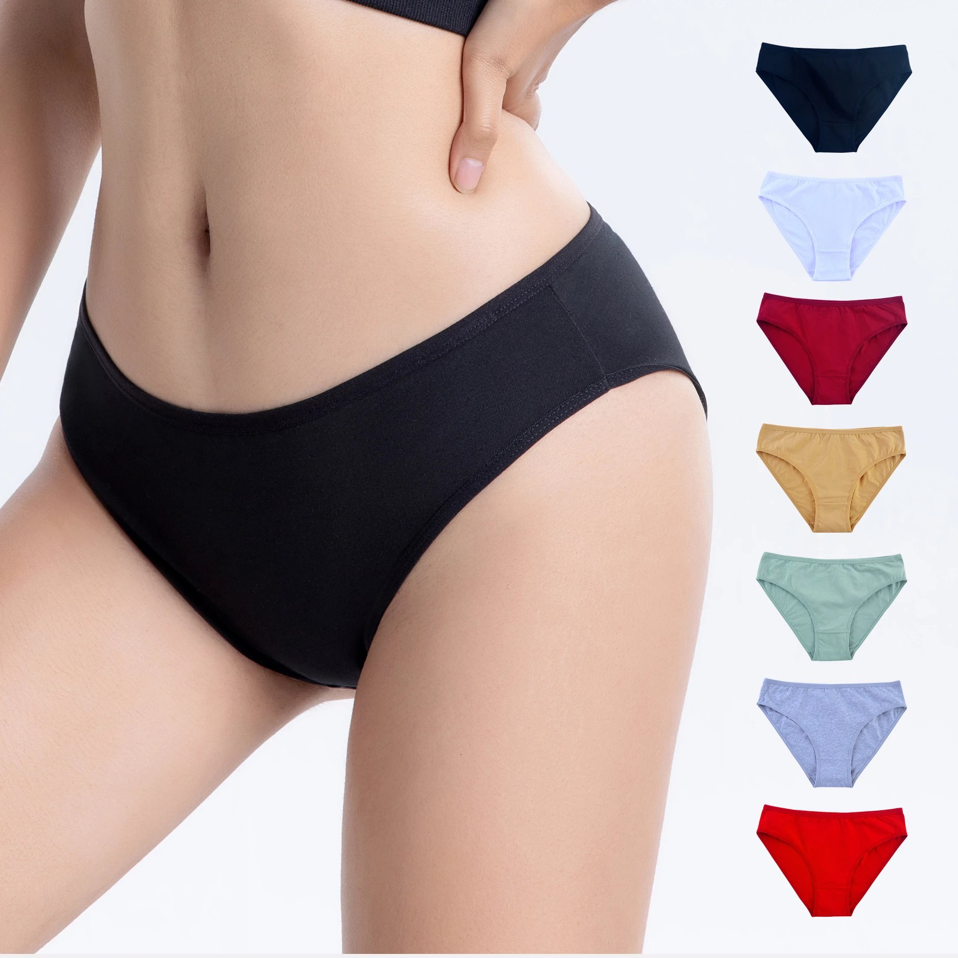 爆款女内裤纯棉中腰欧美外贸大码内裤女woman cotton underwear QC 写真 WEIDIAN Qualit.ly