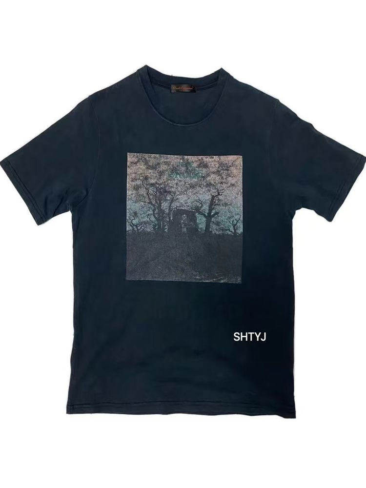 Undercover 06Ss t Period Black Archive Klaus Print Short-Sleeve Slim Fit Round Neck Uc Short-Sleeve