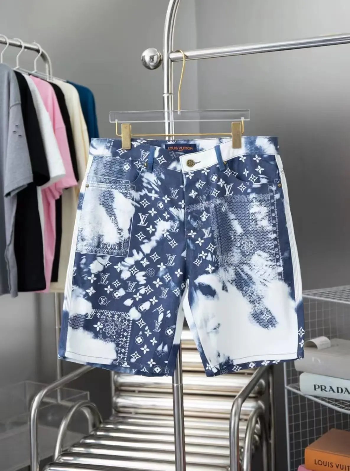 Louis Vuitton Monogram Tie-Dye Bandana Patch Shorts