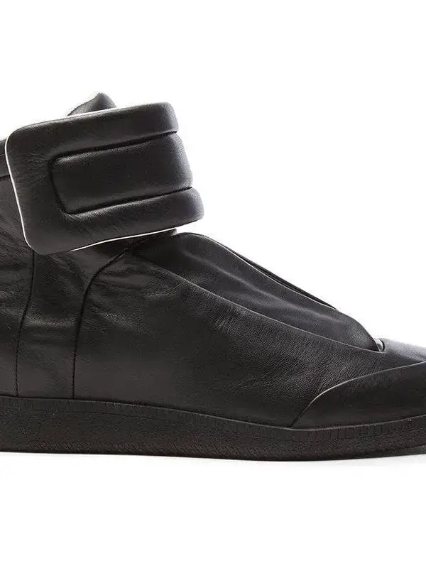 In Stock Special Offer European Station Export MMM High-top German Training Men's Shoes Boots Patchwork Leather Casual Shoes Velcro