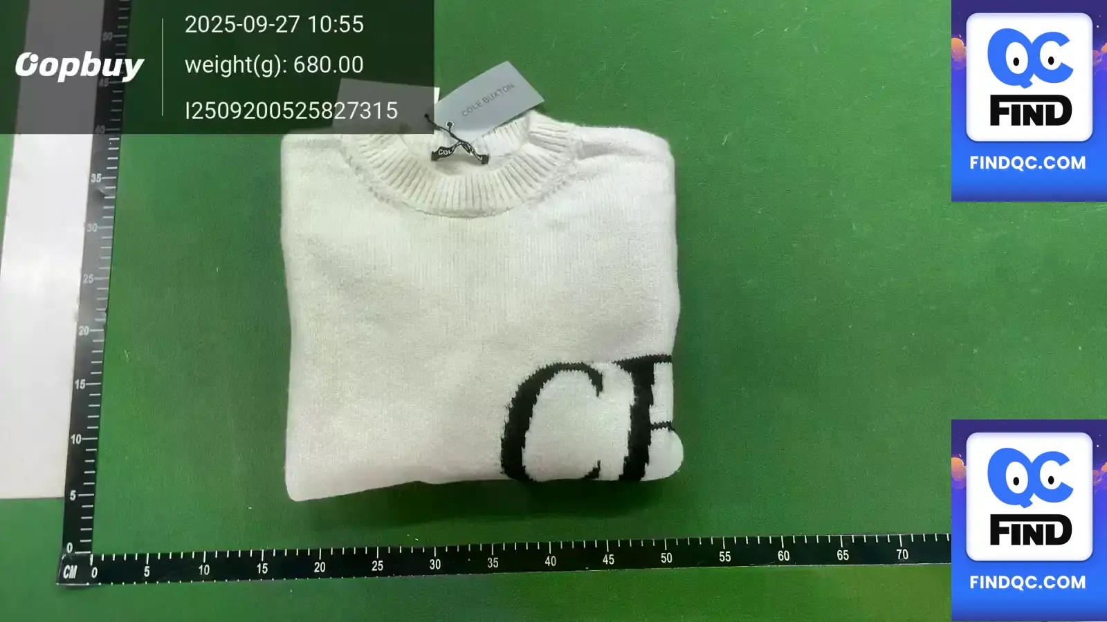 ColeBuxton Sweater Niche Simple Letter CB Jacquard Women's Loose Crewneck Pullover Sweater for Couple
