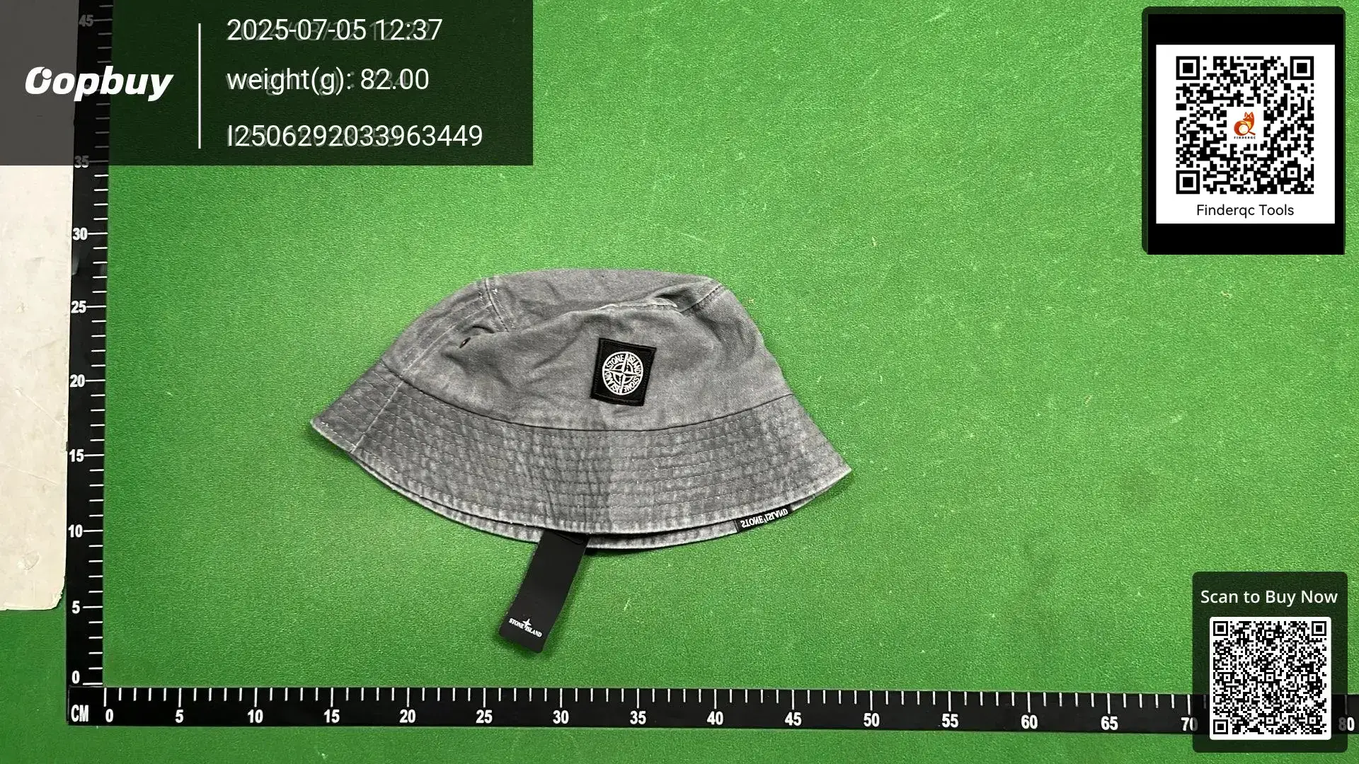 Stone Island Denim Bucket Hat Grey