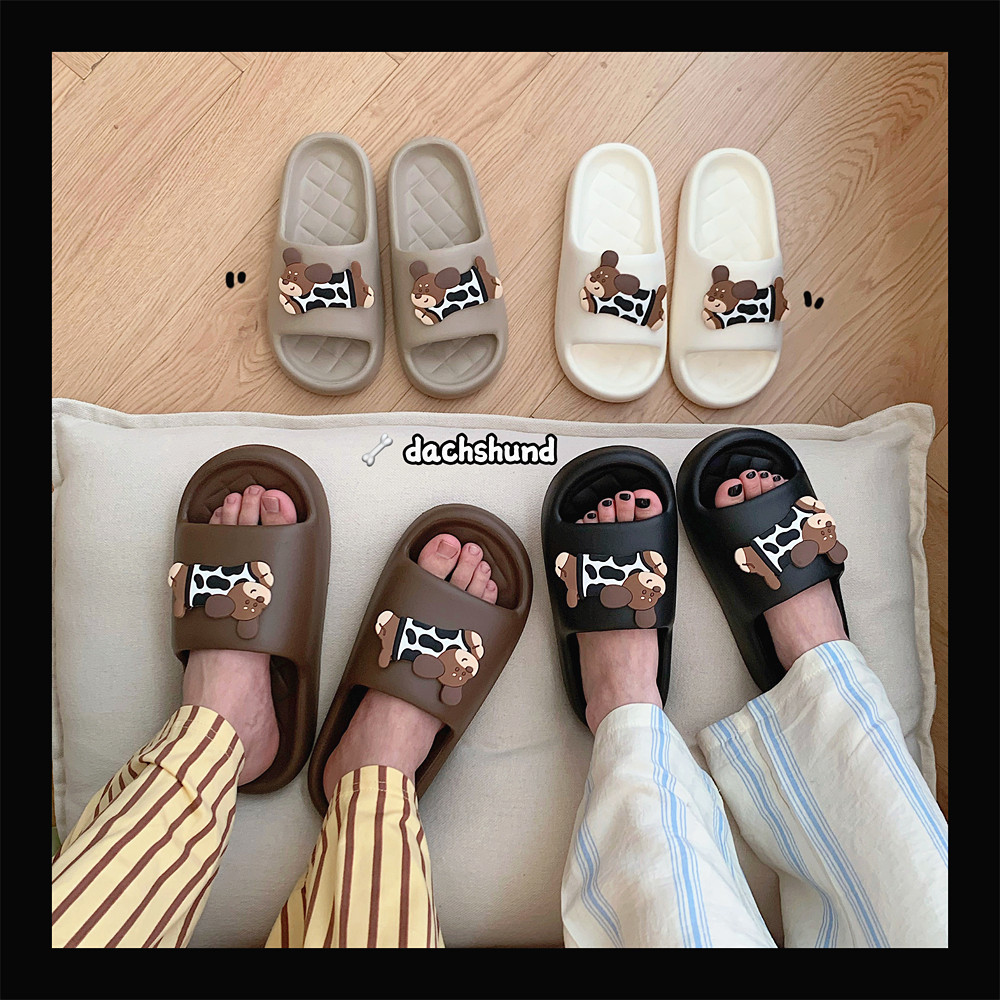 Fun Couple Cute Puppy Home Shoes Men's and Women's Comfortable Soft Bottom High-Level Personalized Sandals and Slippers Summer Ins