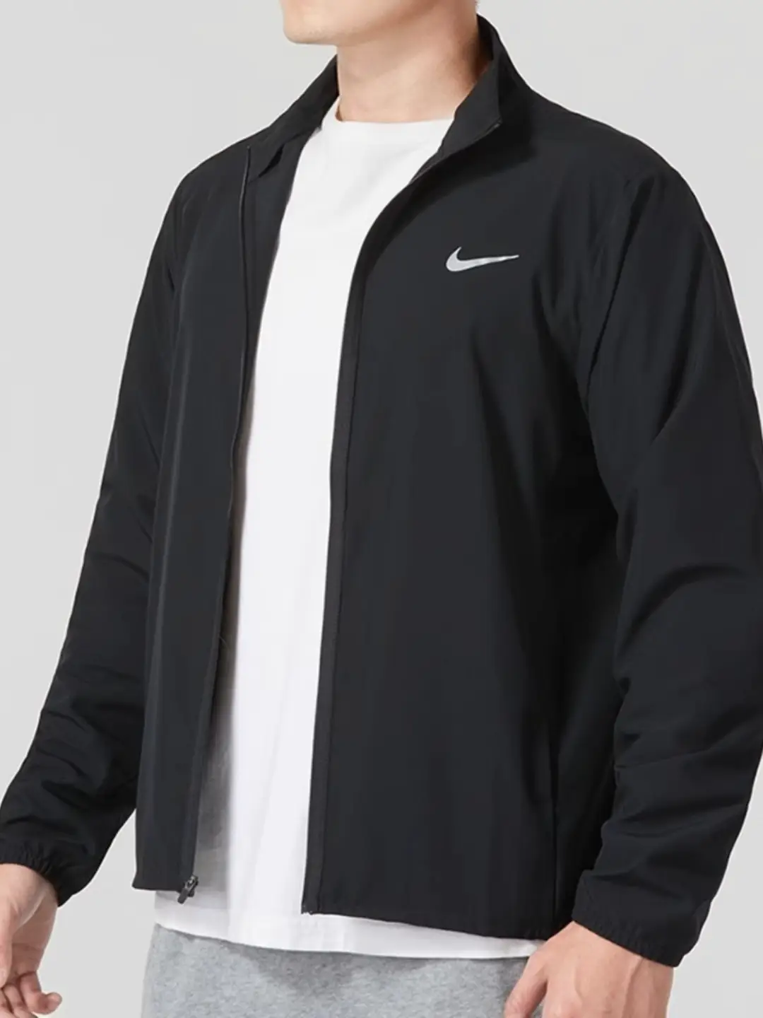 Nike Men's Wear Summer New arrival Athleisure Patchwork Plaid Fashion Stand Collar Outwear Fb6981