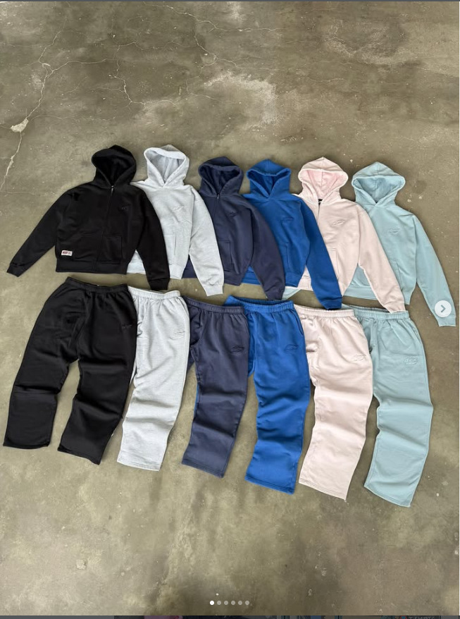 Nofs Basic Hoodie New European and American Hip-Hop Y2K Letter Patch Loose Hoodie Sweatshirt Set