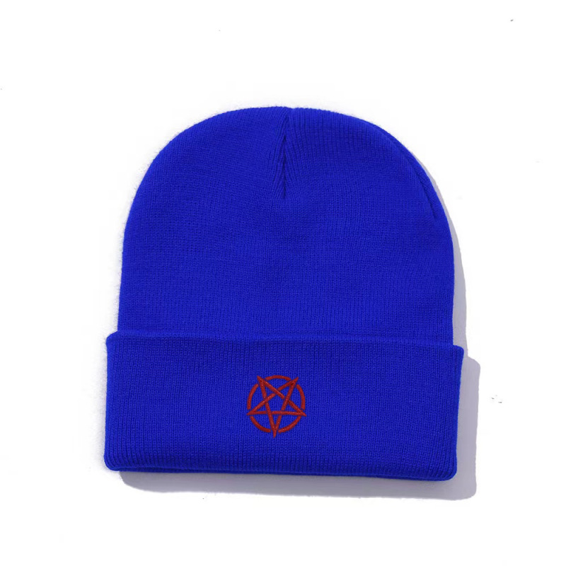 Cross-border New Amazon Embroidered Knitted Hat Autumn and Winter Outdoor Men's and Women's All-match Pullover Hat Warm Wool Hat