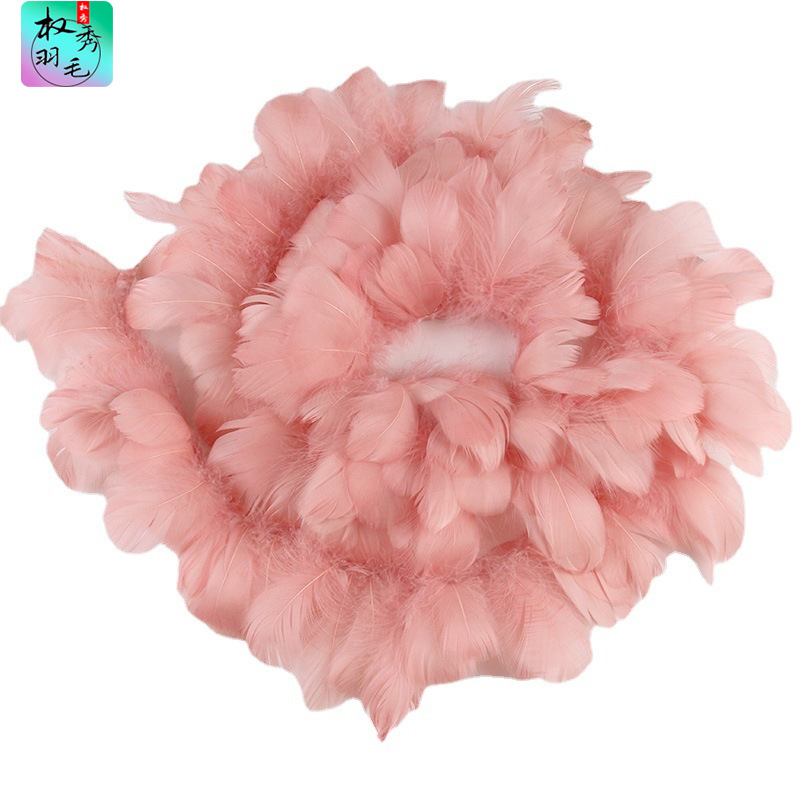 1 meter net red wholesale floating feather cloth with feather cloth strip goose feather DIY clothing lighting Jewelry Crafts decoration