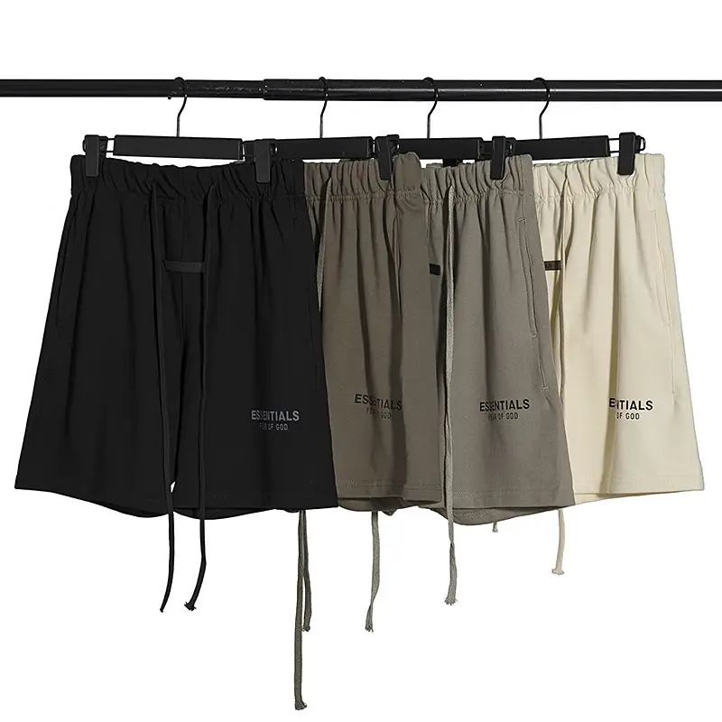 FEAR OF GOD ESSENTIALS Cotton Shorts Men's FOG High Street Drawstring Reflective Loose Pants