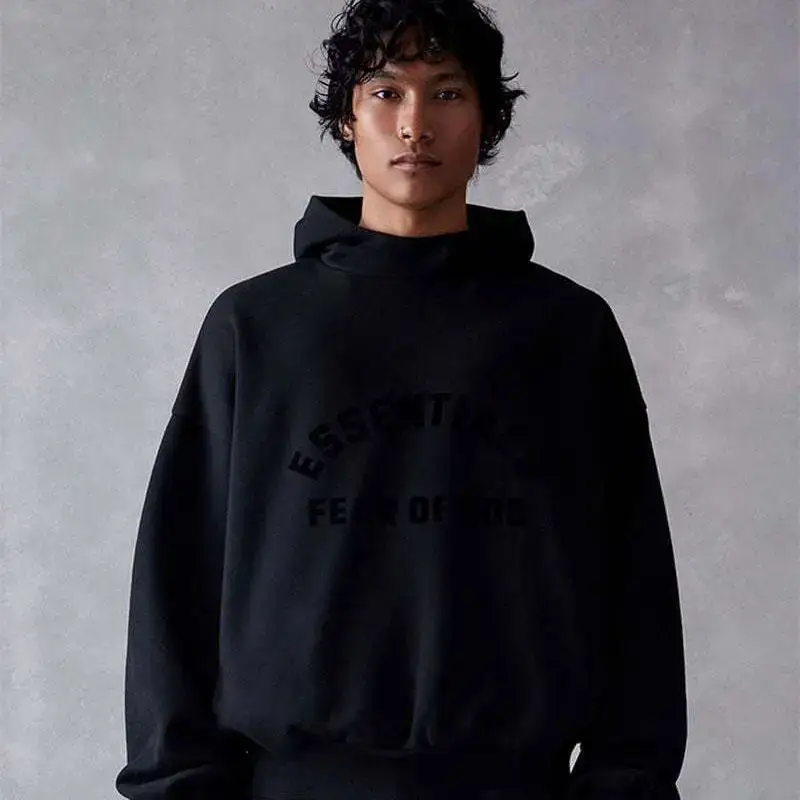 Fear of God Essentials Black Core Hooded Sweatshirt
