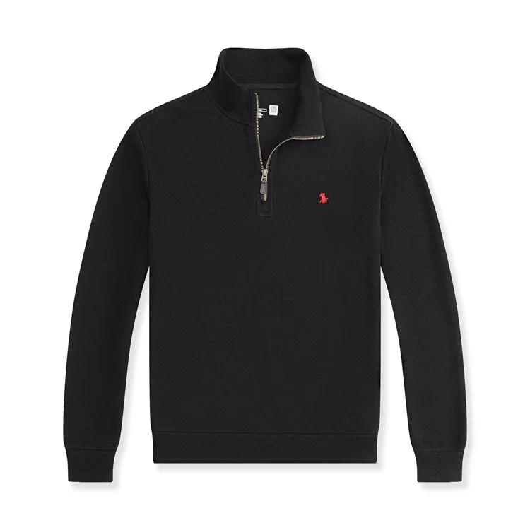 Spring and Autumn new style stand collar pure cotton hoodie men's pullover sports casual solid color base shirt versatile long sleeved jacket