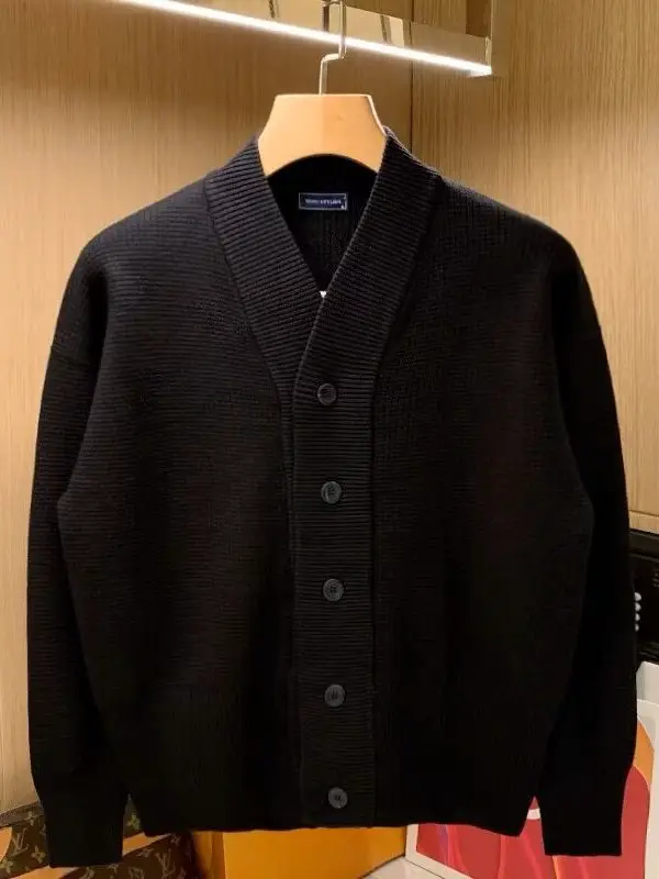 Korean Style Miniscan Fancy Knitwear Outwear Male Retro Old Qian Feng Casual Tops Early Spring Cardigan Sweater Male