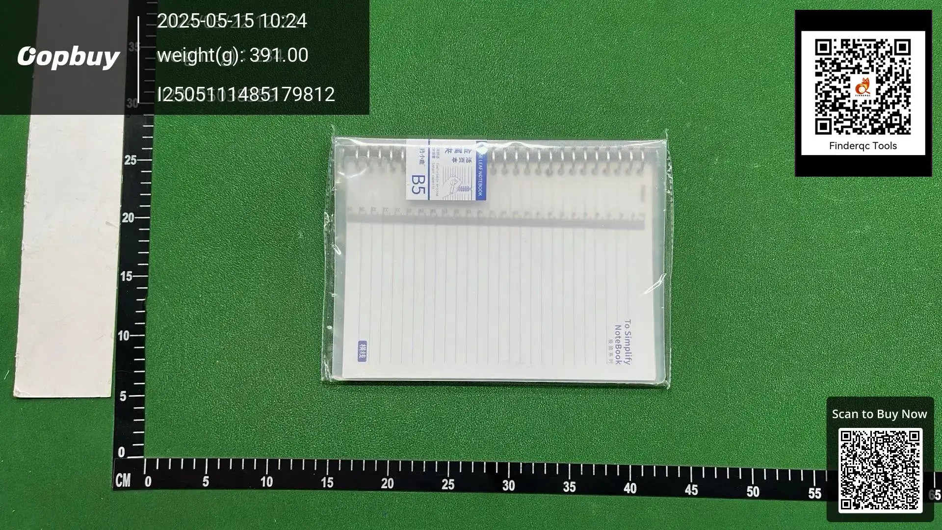 B5 Loose-leaf Booklet Removable Simple Transparent Horizontal Line Grid Notebook Binder Booklet Office Learning Stationery