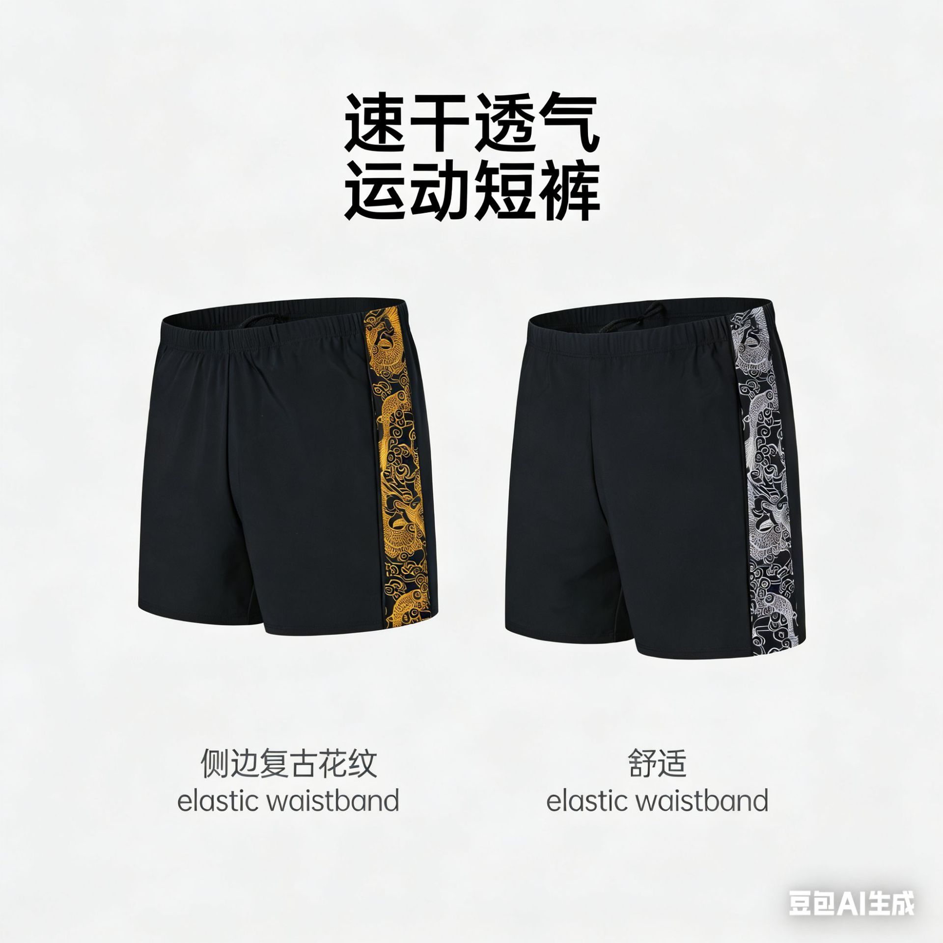 Men's boxer anti-embarrassment swimming trunks beach hot spring adult hot spring swimming equipment wholesale quick-drying drawstring