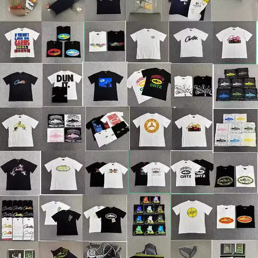 corteiz Alcatraz T-shirt Short-sleeved Letter Logo Printed Round Neck Short-sleeved T-shirt