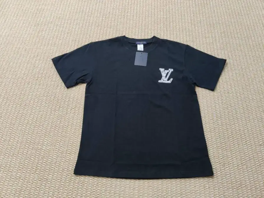 Cross-border Small V Cotton 100 Summer Trendy Brand Men's Simple Printed Cotton Casual Short-sleeved T-shirt