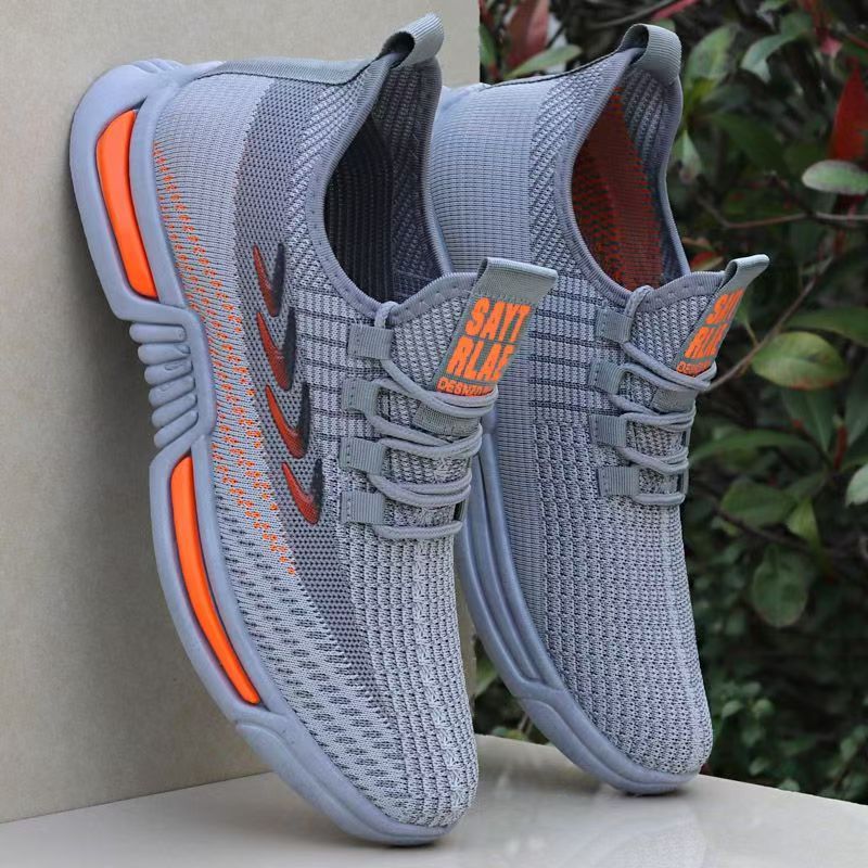 Lazy Shoes 2025 Summer Breathable Men's Shoes Soft Sole Lightweight Casual Sports Shoes Running Shoes Men's Cross-Border Hiking