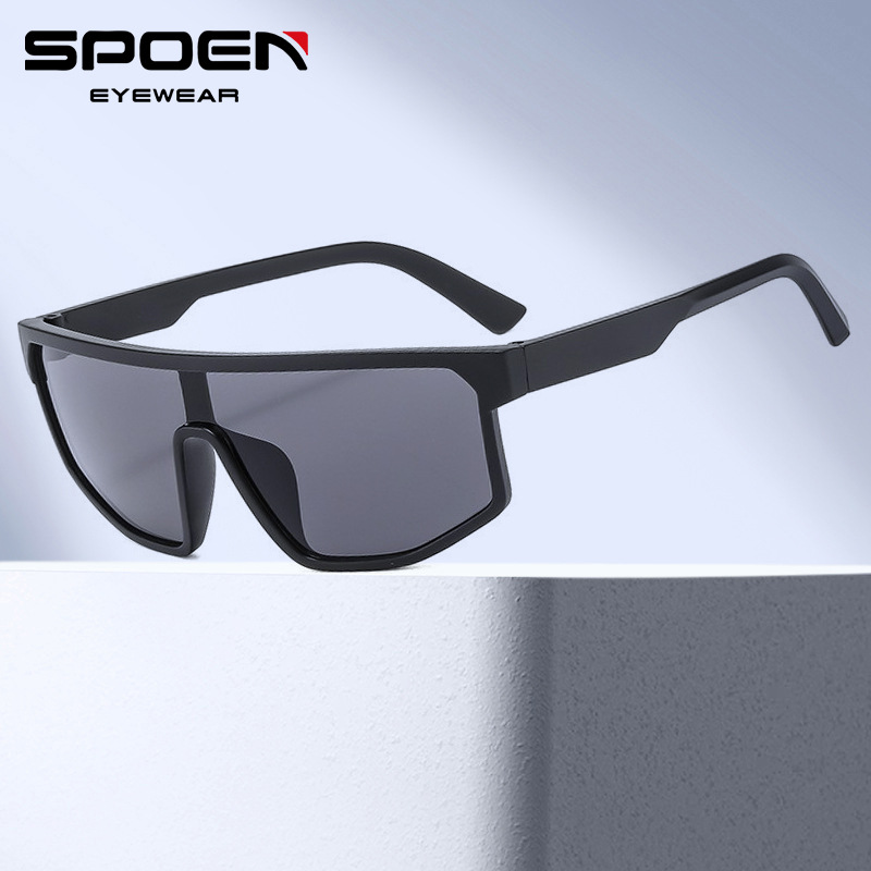 New Retro Matte Black Oversized Frame Big Face Slimming Outdoor Cycling Sports Mountaineering and Skiing Windproof Goggles