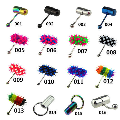 Weihai Jewelry Thermal Vibration Tongue Nail Exquisite Piercing Jewelry Vibrating Silicone Tongue Ring Online Wholesale