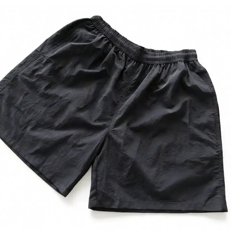 Left Side of Pants Embroidered with Small Lettering, Elastic Waist, Three-Color Shorts 66031116