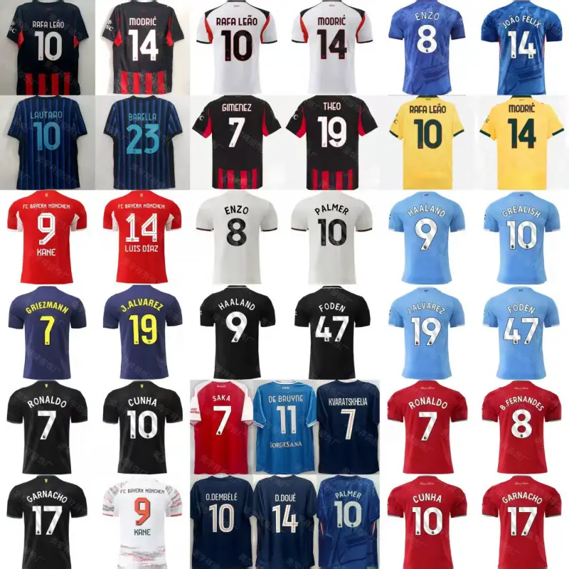2526 Inter Milan Paris Ac Napoli Chelsea Ex Jersey Atletico Madrid Manchester City Haaland Shirt