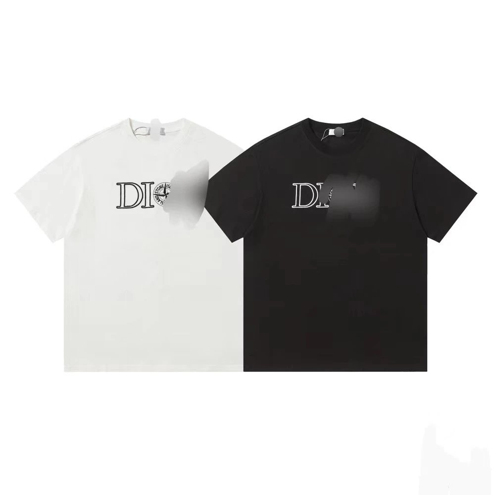 dr dx 印花短袖双纱面料短袖T恤男女同款