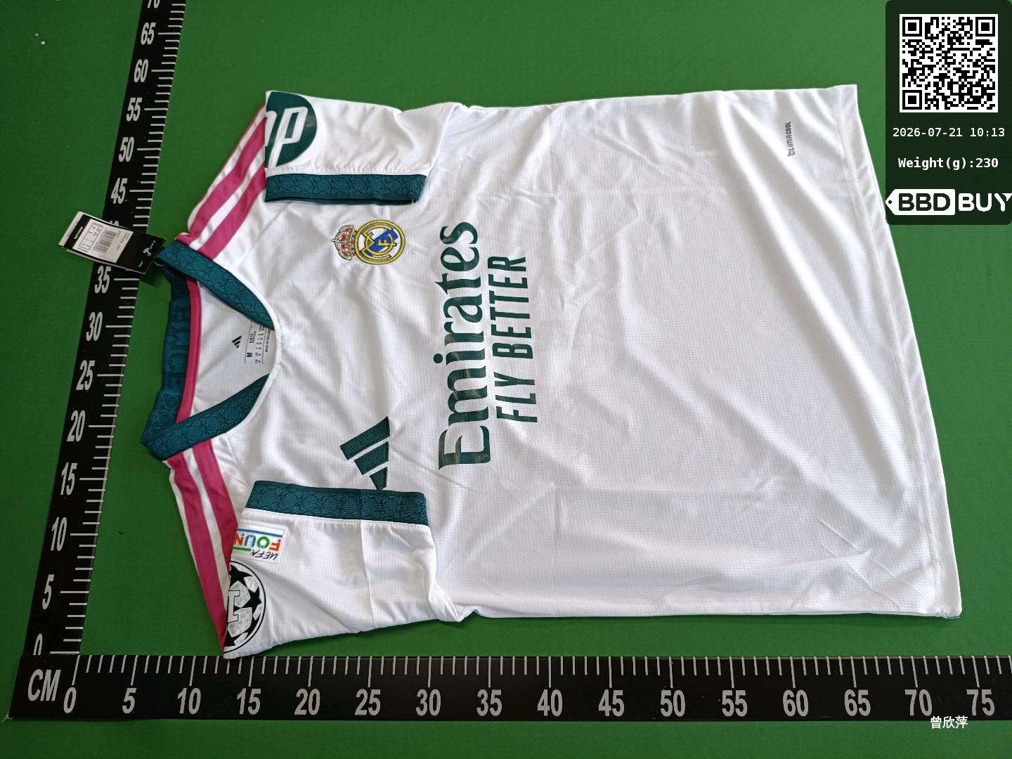 2627 Real Madrid Home Player Fan Version No. 10 Mbappe No. 7 Vinicius Bellingham Short-Sleeved Jersey — QC写真 3