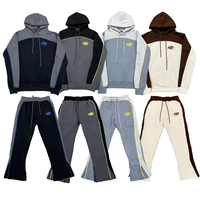 Cross-Border European and American Trendy Brand S&amp;Y Letter Embroidered Velvet Hooded Sweatshirt for Men and Women High Street Pants Shorts Casual Suit