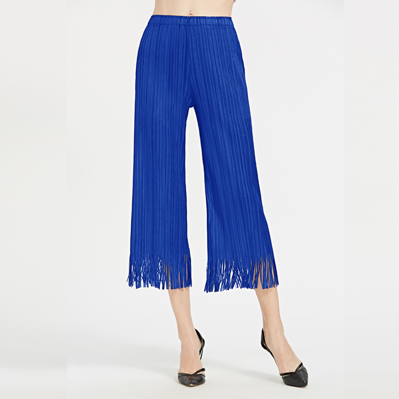 Factory Direct Sales 2026 Spring New Style Tassel Casual Versatile Pants Fashion Versatile Comfortable Straight-Leg Long Pants for Women Wholesale