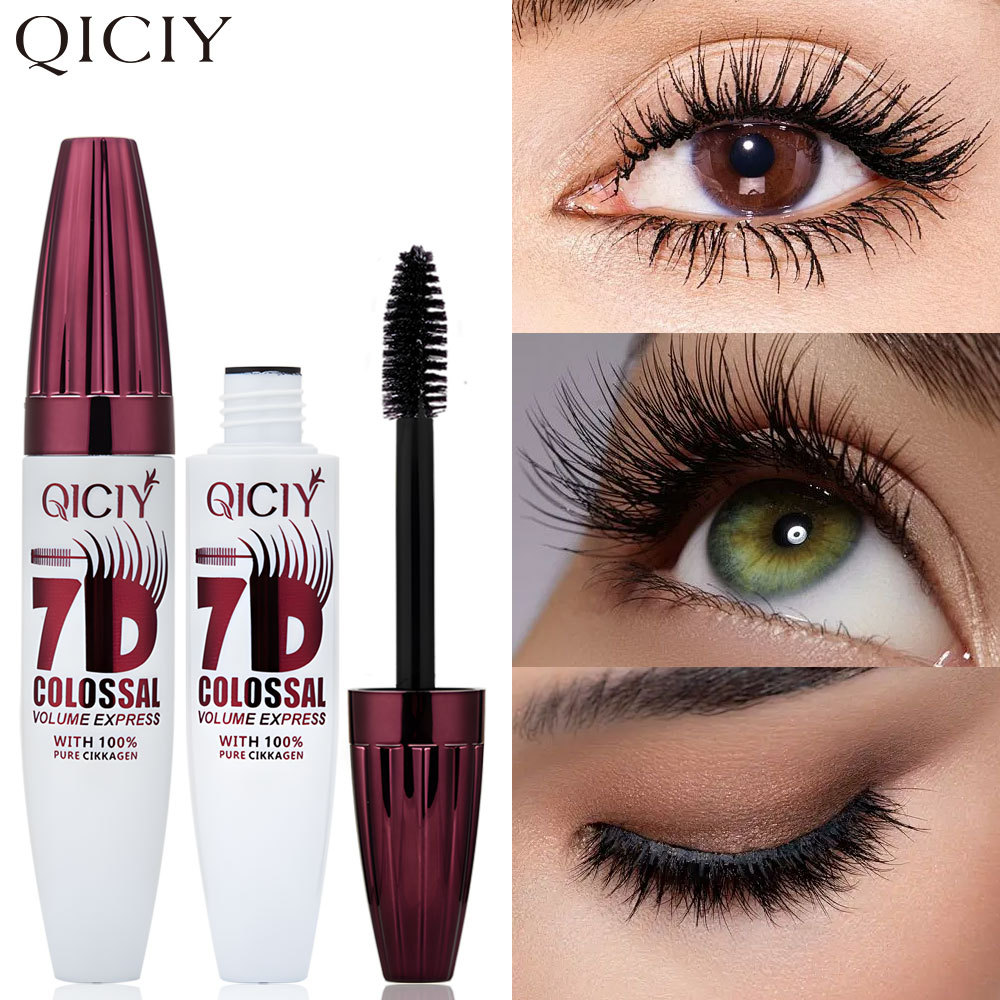 Cross-border explosions QICIY mascara 7D waterproof sweat-proof not easy to faint three-dimensional elongated thick curly long