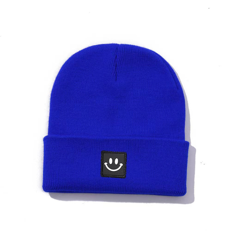 Cross-border Amazon Smiley Hat Knitted Hat Women's New Outdoor Casual All-match Men's Winter Hat Wool Hat