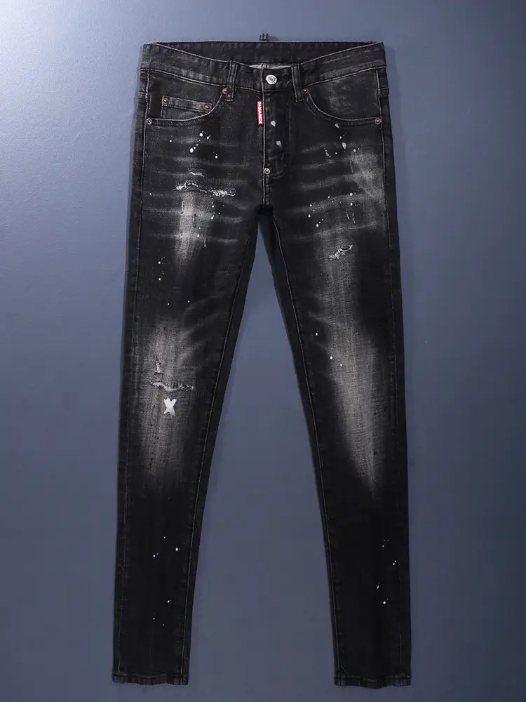 Fashion Black Denim Men Classy Trendy Classic Easiest for match Fashion silm Skinny Jeans Pants 2025 Spring New Style