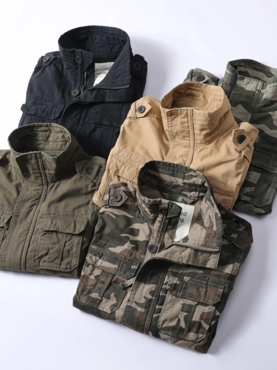 pure cotton parka jacket Men Outwear Spring and Autumn Loose Casual Youth Trendy Men's Wear Abrasion Resistant Military Multi Flap Pocket pants New arrival