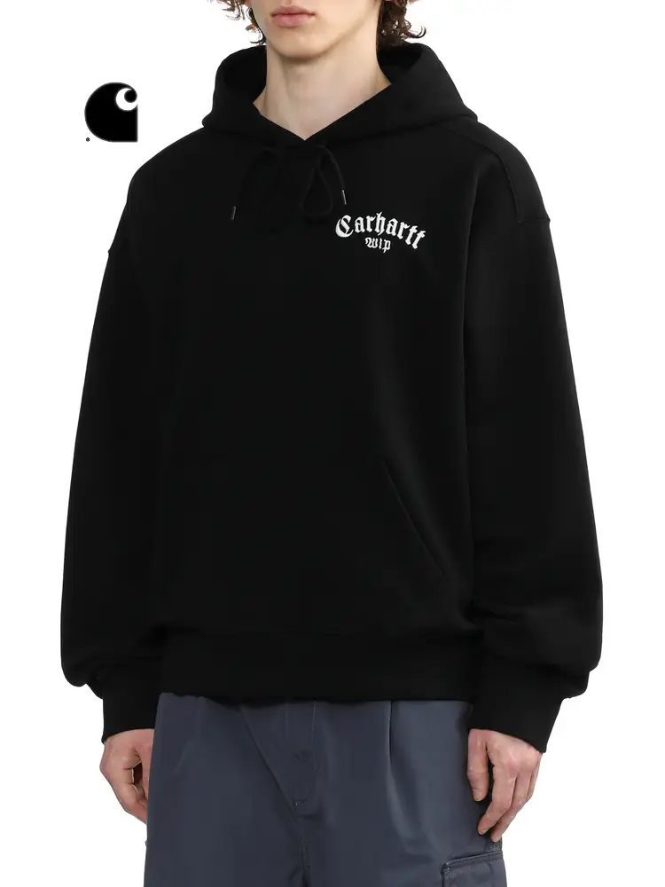 Carhartt Wip Sweatshirt Men's Spring/Summer Retro Preppy style letter Embroider Wide Version Hooded Carhartt 865m