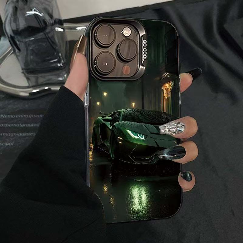 The New Dark Night Sports Car Case Is Suitable for iPhone 17, Apple 16 Pro Max/15/14 Pro13, European and American 12X