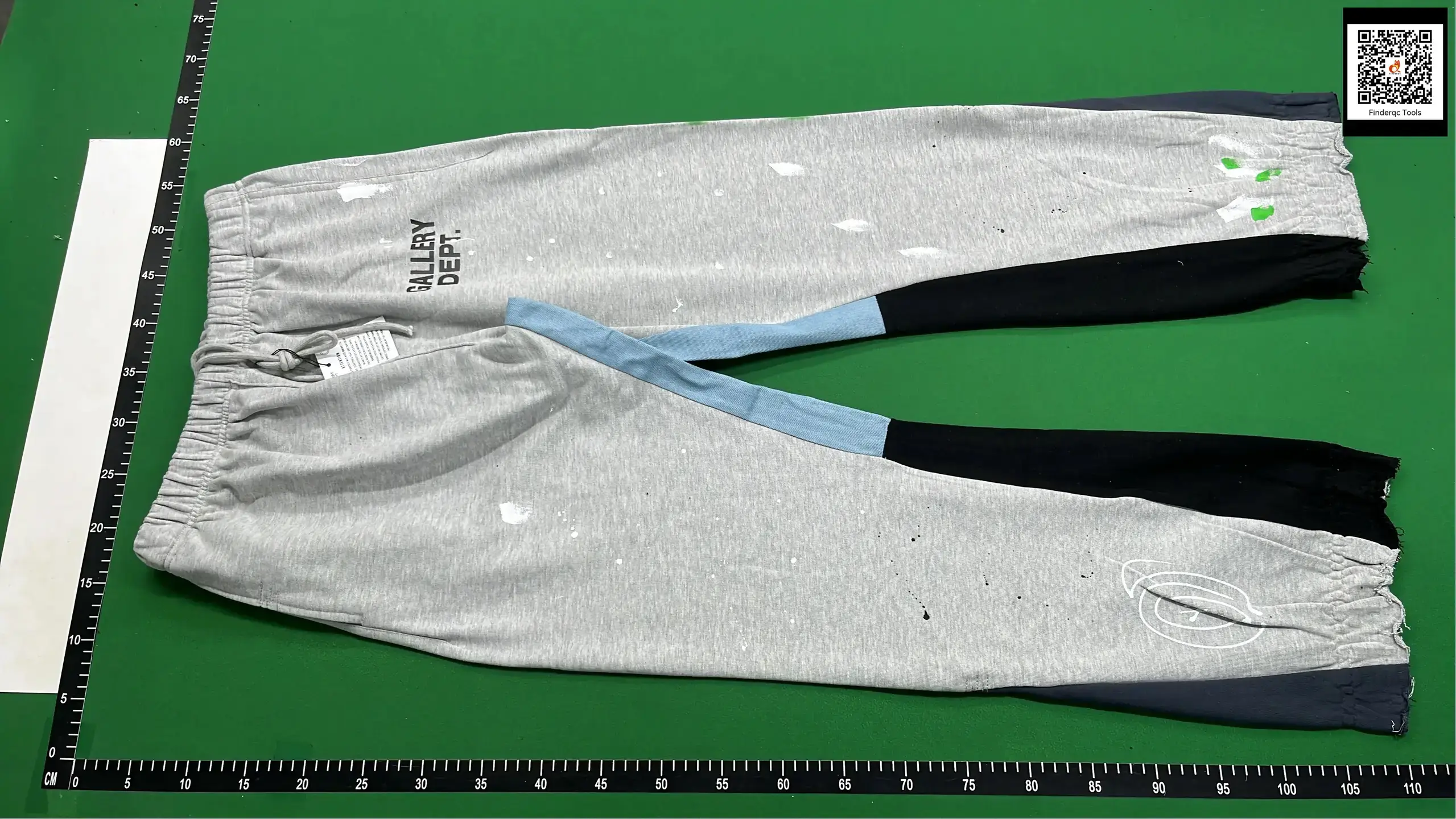 Cross-border European and American fashion brand Gallery Dept hand-painted splash-ink stitching contrast color high street sports trousers men and women sweatpants