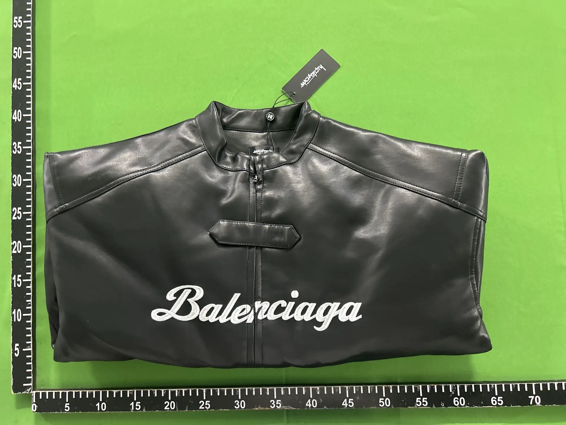 Balenciaga Leather Motorcycle Racing Jacket