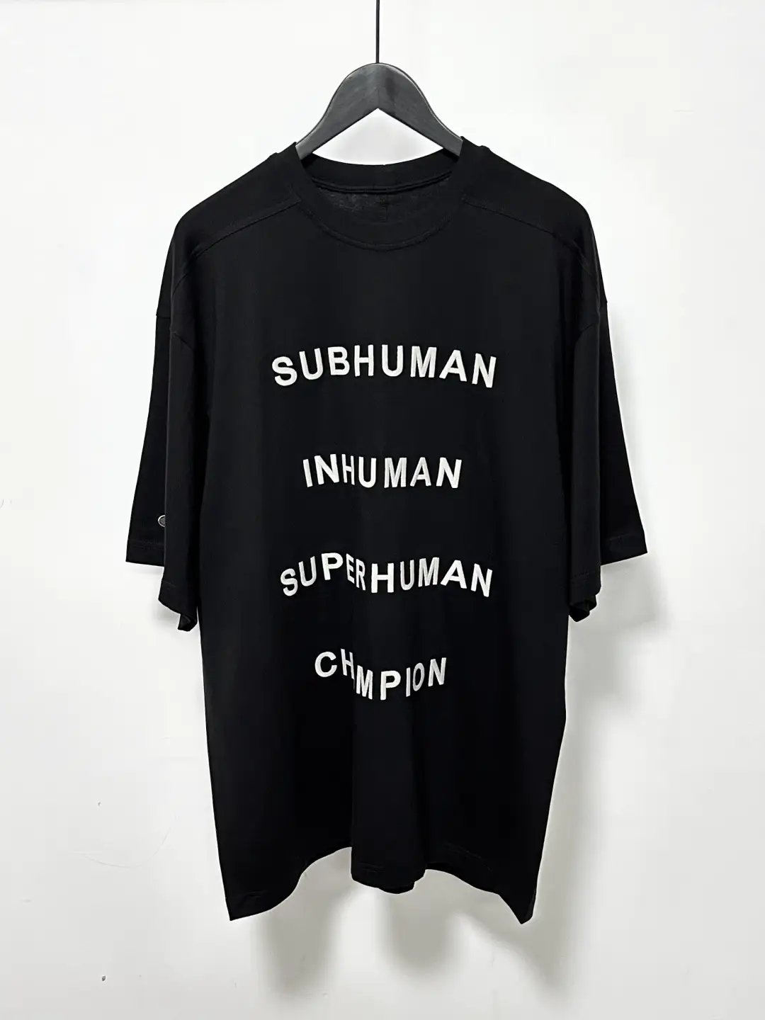 Dawnhin Dark Pioneer Ro Collaboration Embroidered Lettering Statement Oversized Loose 180g Five-Sleeve T-Shirt for Men
