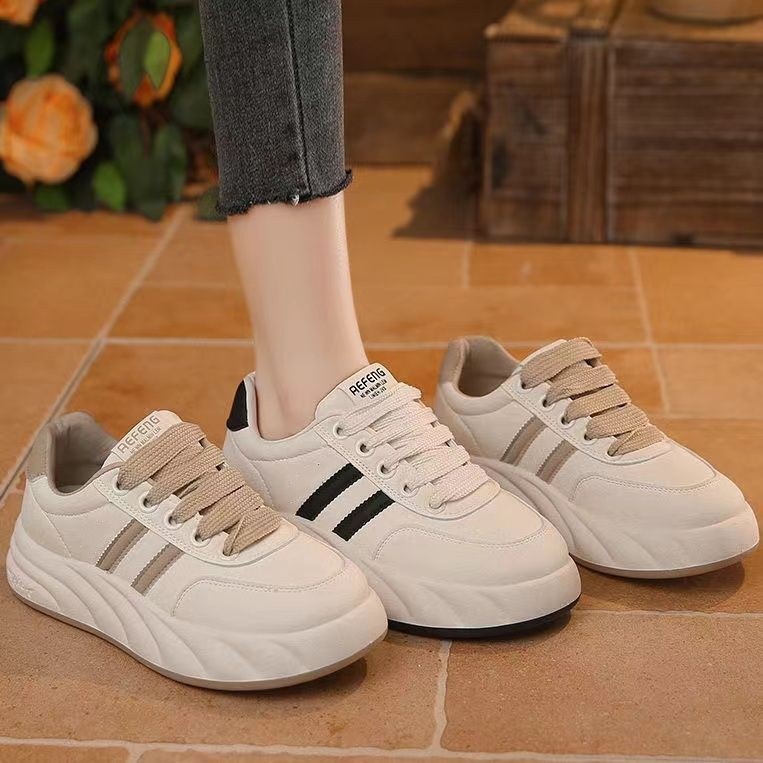 Forrest Gump Shoes Women's Sports Shoes 2026 New Spring and Autumn Comfortable Casual White Shoes Women's Versatile Sneakers Thick-Soled German Training Shoes