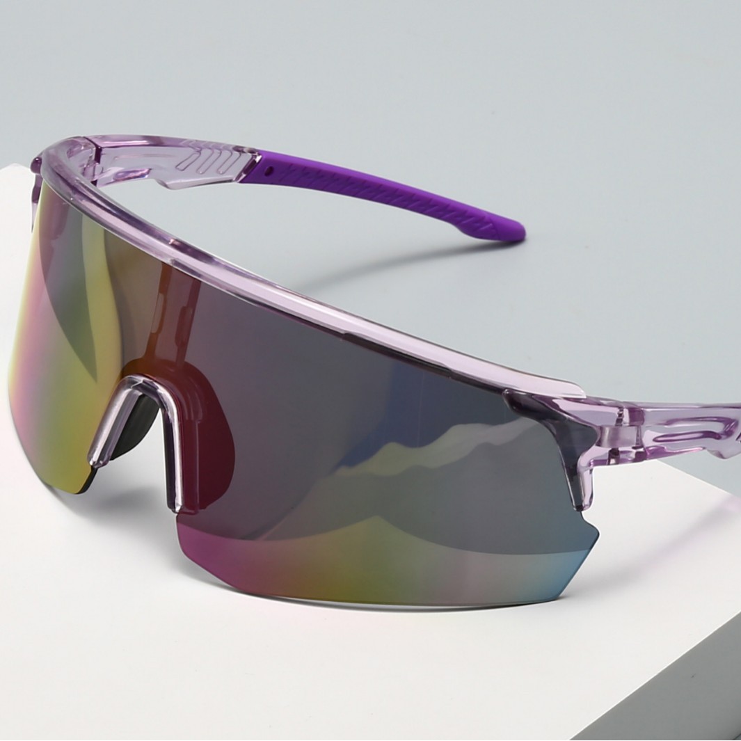 New Half-frame Sports Color-changing Glasses Outdoor Running One-piece Lens Sunglasses Cycling Windproof Sunglasses