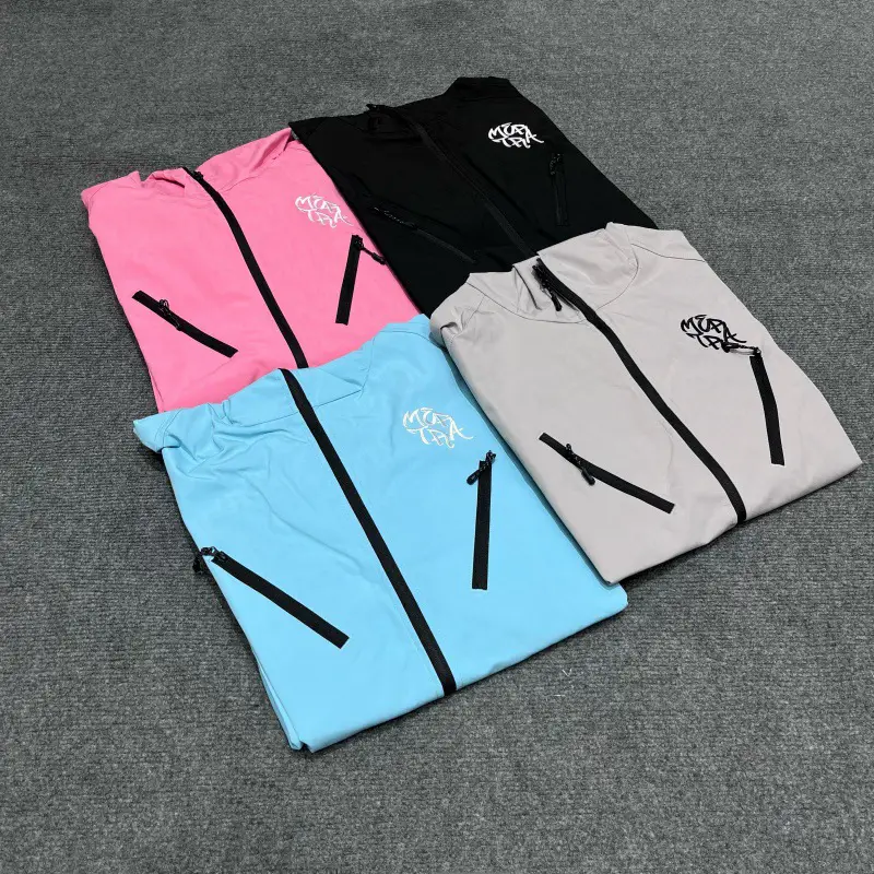 Syna World American Street Embroidered Letter Windbreaker Jacket Spring and Autumn Men's and Women's Sports Leisure Pulling Jacket Trendy