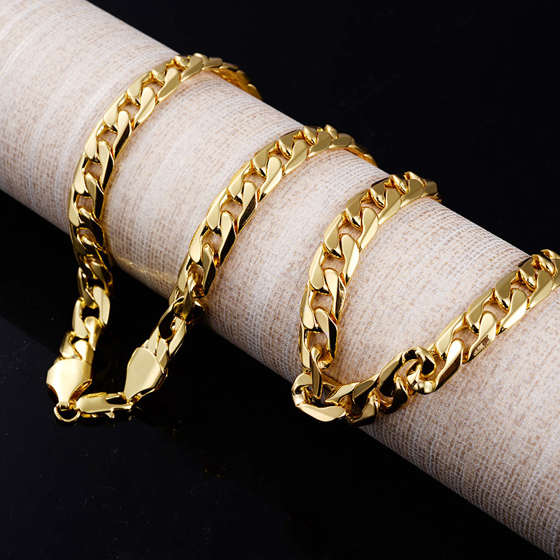 Ka billion European and American fashion jewelry necklace men's side NK necklace personality big gold chain cross-border jewelry wholesale